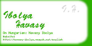 ibolya havasy business card